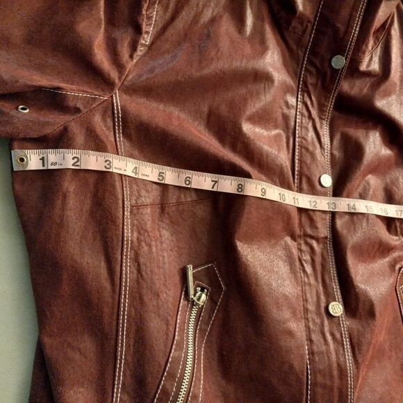 Bradley Bayou Rose Leather and Faux Fur Collar/lining Jacket - Picture 9 of 15